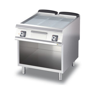 Griddle chromium/grooved Metos Diamante D94/10FTECR with ope