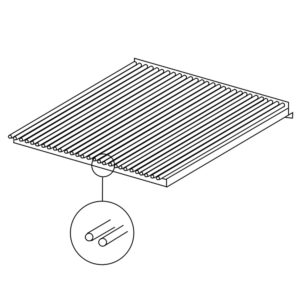 Lava rock grill grid for fish Metos Diamante D90 GPI40