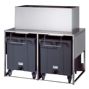 Double Roller Bin Metos DRP100 C150 with two bins