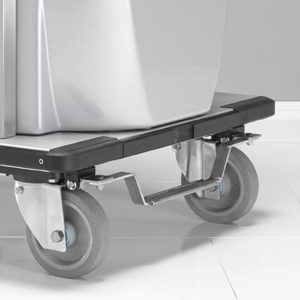 Wheels 4xØ160 mm with central brake for Metos Burlodge RTS CT/HL