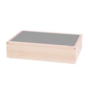Combi plate Metos GN1/1 with nature beech frame and stainless steel top