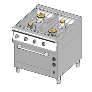 Gas range with electric oven Metos 8GHUBE/80