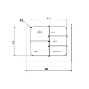 Divider assy GN2/1 Metos BM 800