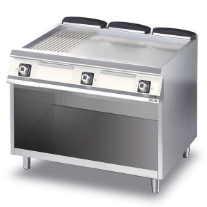 Griddle grooved  Metos Diamante D76/10FTE1/3R with open cupb