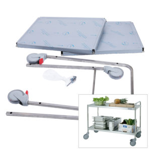 Service trolley Metos SET-105/2 Flat Pack, 2 tiers
