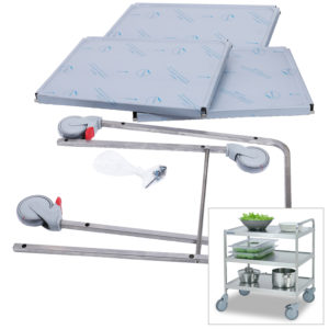 Service trolley Metos SET-75/3 Flat Pack, 3 tiers