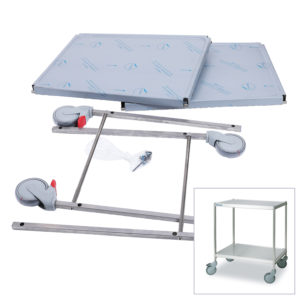 Service trolley Metos SET-75WH/2high Flat Pack, 2 tiers, without